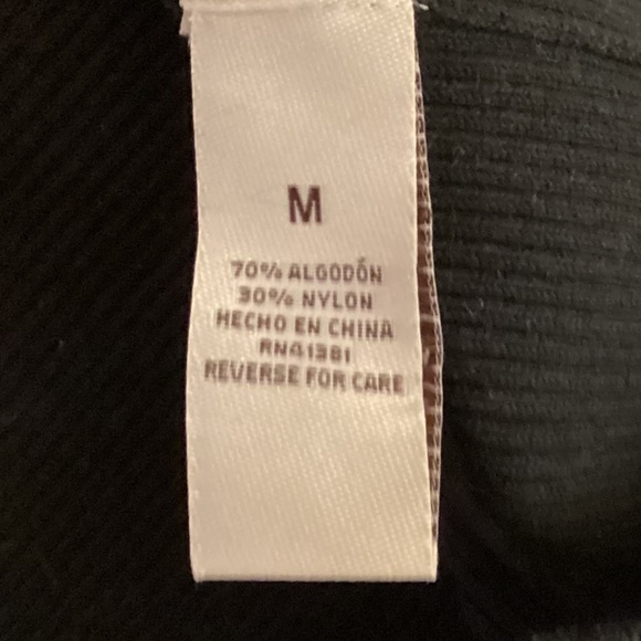 RALPH LAUREN Quarter Zip Ribbed Knit Sweater Black & Red - Picture 8 of 9